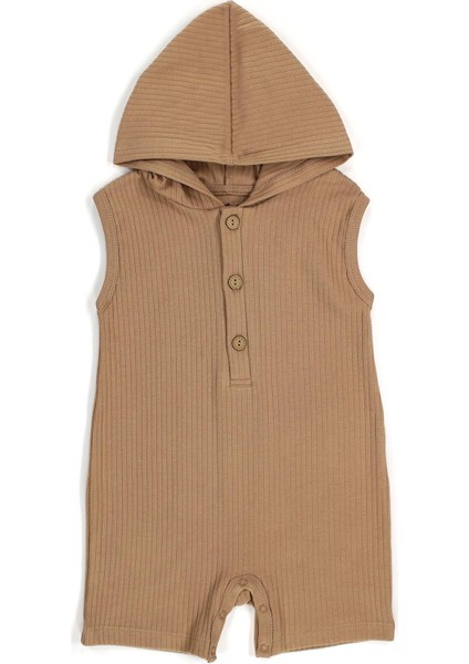 Harper Düğmeli Kapşonlu Kolsuz Barbatöz