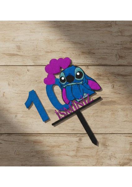 Stitch 10 Yaş Isimli Pasta Süsü fiyatları