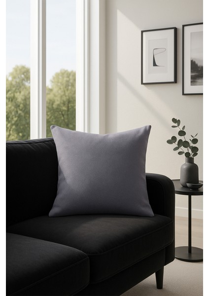Kadife Kırlent Kılıfı Gri V1 50X50