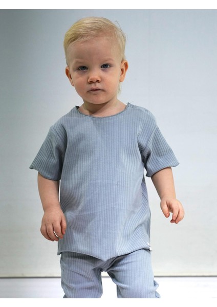 Moutarde Tişört Patiksiz Alt Takım