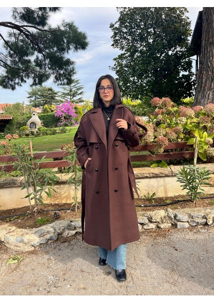 Premium Kaşe Kemerli Uzun Kaban modelleri