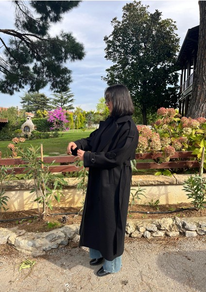 Premium Kaşe Kemerli Uzun Kaban fiyatları