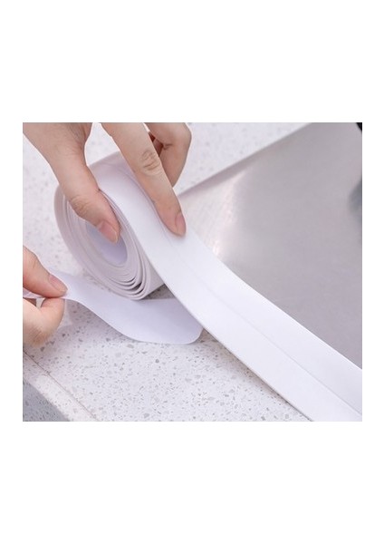 4 Adet Su Sızdırmaz Bant Banyo Mutfak Küvet Lavabo Tezgah Kenar Bant 3 Metre 38MM fiyatları