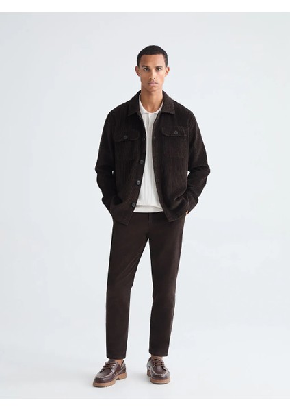 Lcw Vision Kahverengi Gömlek Yaka Erkek Gömlek Ceket fiyatları
