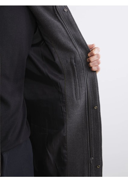 Southblue Antrasit Standart Kalıp Dik Yaka Erkek Kaşe Kaban fırsatları