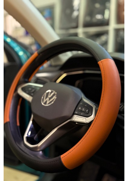 Universal Tüm Araçlara Uyumlu Delikli Deri Nubuk Parçalı Geçmeli Direksiyon Kılıfı modelleri