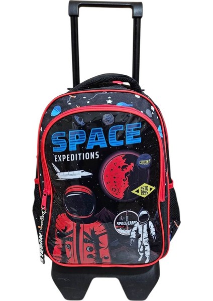 Space Expeditions Çekçekli Okul Çantası 3 Lü Set