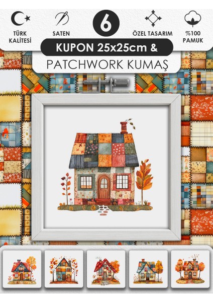 Patchwork Kumaş Seti – Dikiş ve Hobi Için %100 Pamuk Desenli Kumaş Kuponları