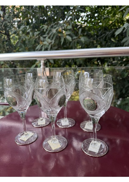 Kristal Işlemeli Kadeh 6'lı Set modelleri