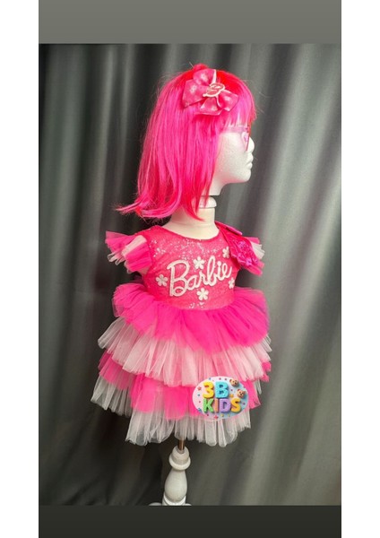 Barbiiiii Prenses Kostüm Elbise Pembe Elbise ( Sadece Elbise Satılmaktadır)
