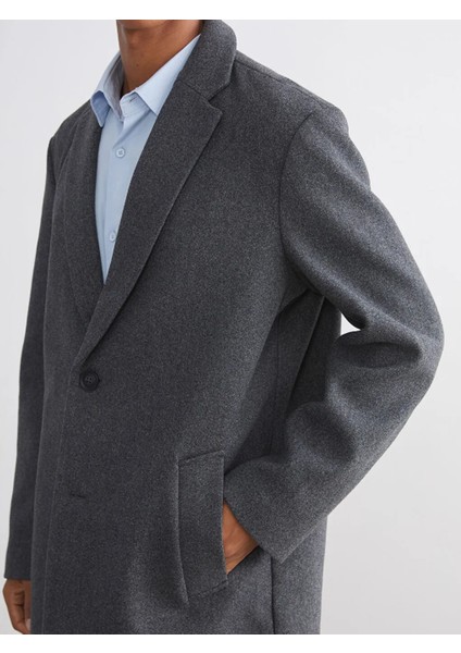 Lcw Vision Antrasit Standart Kalıp Erkek Kaşe Kaban modelleri