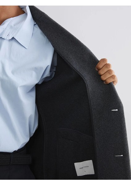 Lcw Vision Antrasit Standart Kalıp Erkek Kaşe Kaban fırsatları