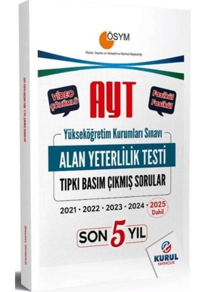 Ayt Son 5 Yıl Tıpkı Basım Çıkmış Soru Kitapçıkları