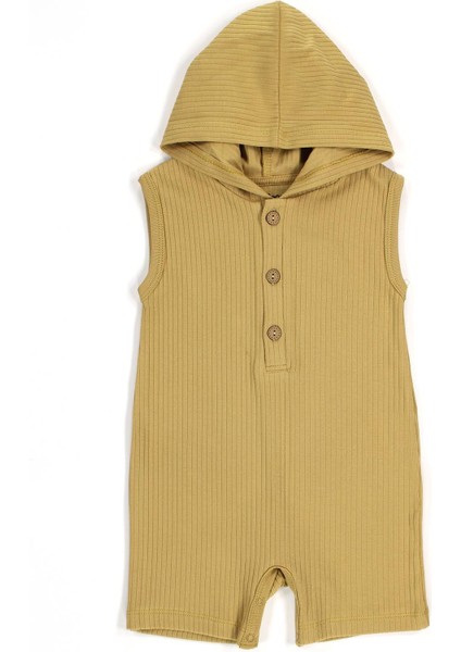 Harper Düğmeli Kapşonlu Kolsuz Barbatöz