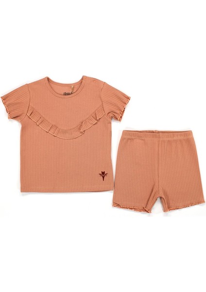 Tulip Fırfırlı Tişört Şort Takım