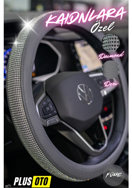 Kadınlara Özel Taşlı Direksiyon Kılıfı Geçirmeli Direksiyon Kılıfı Geçmeli Oto Aksesuar