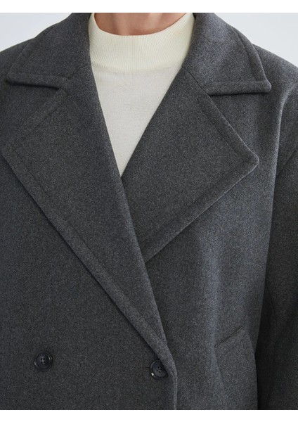 Lcw Vision Antrasit Kruvaze Yaka Erkek Kaşe Kaban modelleri