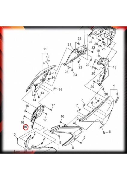 Yamaha RAYZR125 Sağ Ön Sele Altı V Grenajı A fiyatları