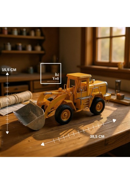 Neyman Metal Iş Makinası Maketi, Inşaat Temalı Dekoratif Obje, Müteahhit ve Mühendise Ofis Hediyesi