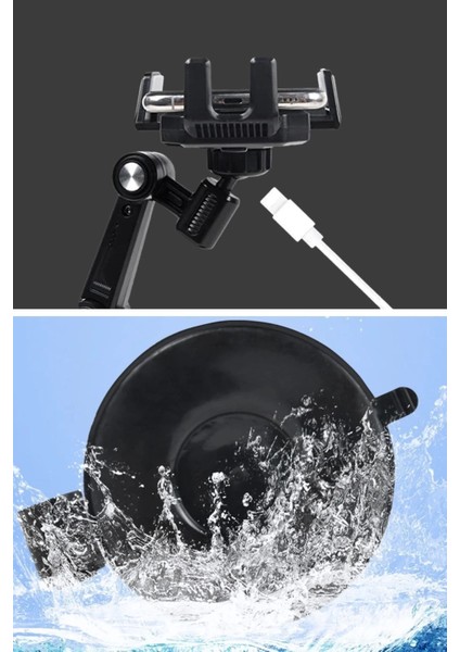 Jel Vantuzlu Cama Takılabilen Güçlü 360 Derece Dönebilen Ayarlanabilir Araç Içi Vantuzlu Telefon Tutucu