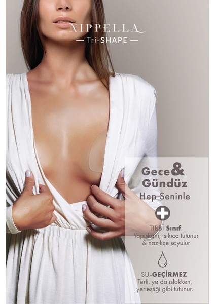 Tri-Shape Üçgen Silikon Göğüs Ucu Kapatıcı – Tekrar Kullanılabilir Suya Dayanıklı Göğüs Ped modelleri