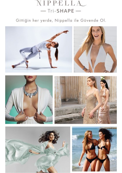 Tri-Shape Üçgen Silikon Göğüs Ucu Kapatıcı – Tekrar Kullanılabilir Suya Dayanıklı Göğüs Ped