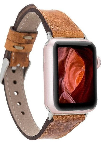 Apple Watch Uyumlu Deri Kordon 38-40-41MM Slim G19 Taba indirimleri