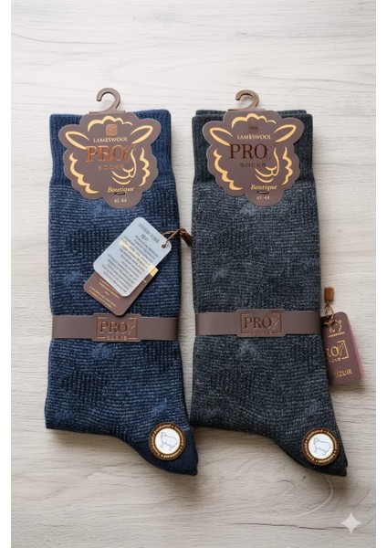 ; Lambswool (Yün) Erkek Çorap; Dikişsiz; Asorti 5'li Paket modelleri