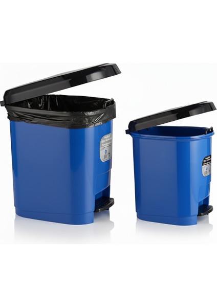 20 Lt ve 9 Lt Plastik Pedallı Çöp Kovası 2'li Set modelleri