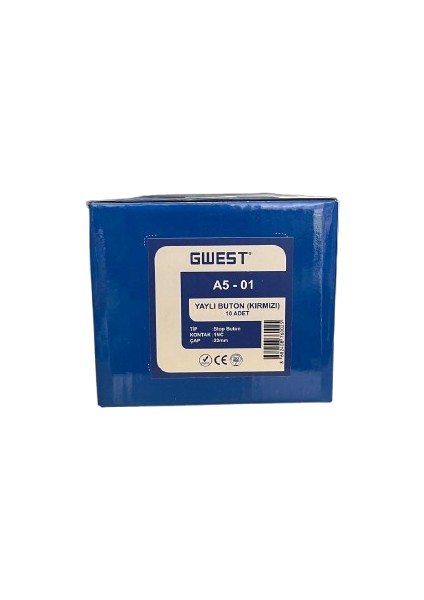 Yaylı Buton Kırmızı A5-01 Adet 10 fiyatları