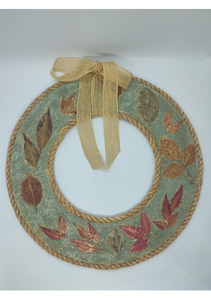 Kapı Süsü El Işi Orjinal Materyal Kurutulmuş Yapraklı