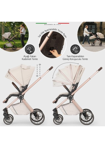 Milazzo Premium Travel Sistem Bebek Arabası Yeşil