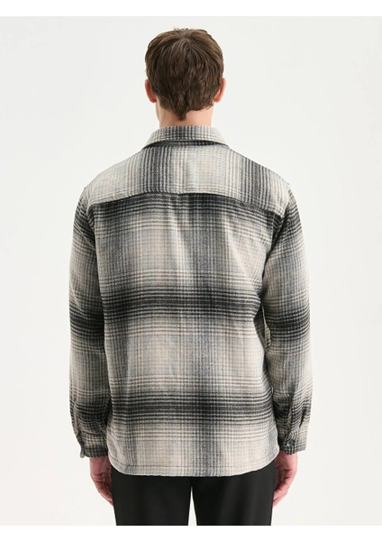 Lcw Vision Gri Regular Fit Ekose Erkek Oduncu Gömlek Ceket fırsatları