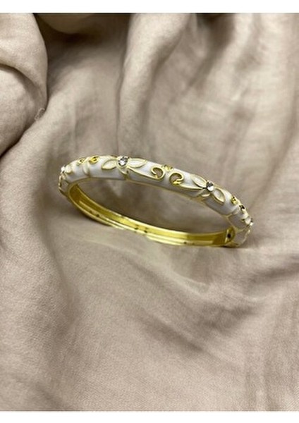 Çiçek Desenli Renkli Mineli Kelepçe Bileklik Kadınlar İçin Zarif Aksesuar modelleri