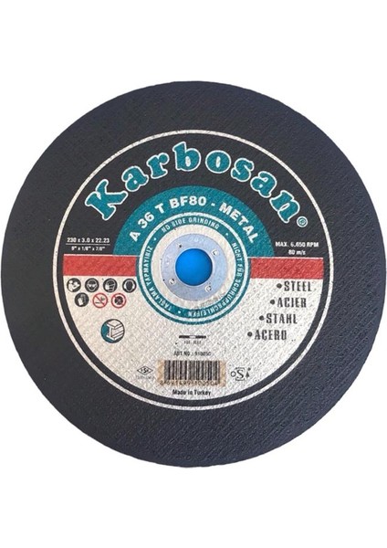 Metal (Nk) Kesme Diskleri 230X3.0X22.23 Mm (25'Li) fiyatları