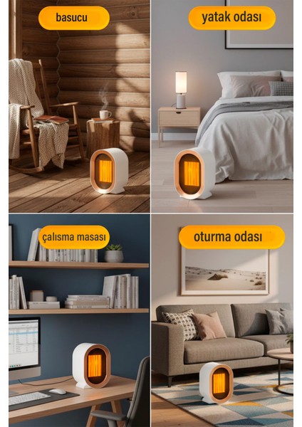 1200W Mini Elektrikli Isıtıcı Fan 2 Kademeli Masaüstü Üflemeli Fanlı Isıtıcı Güvenli Emniyet Sistemi fırsatları