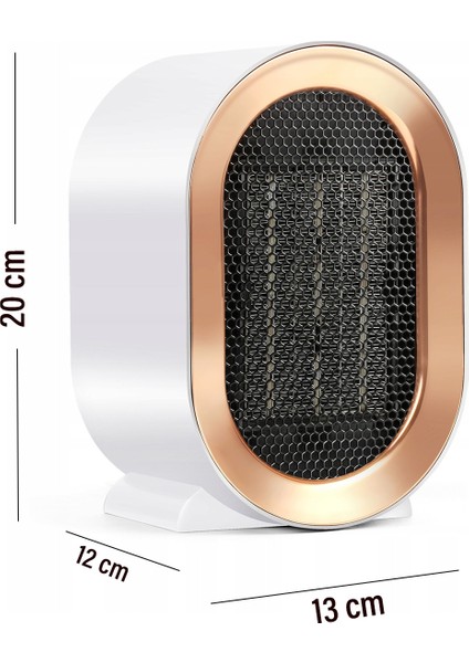 1200W Mini Elektrikli Isıtıcı Fan 2 Kademeli Masaüstü Üflemeli Fanlı Isıtıcı Güvenli Emniyet Sistemi