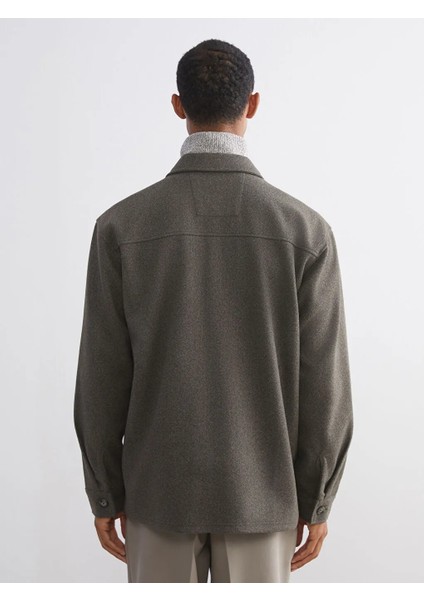 Lcw Vision Yeşil Regular Fit Uzun Kollu Kaşe Erkek Gömlek Ceket fırsatları