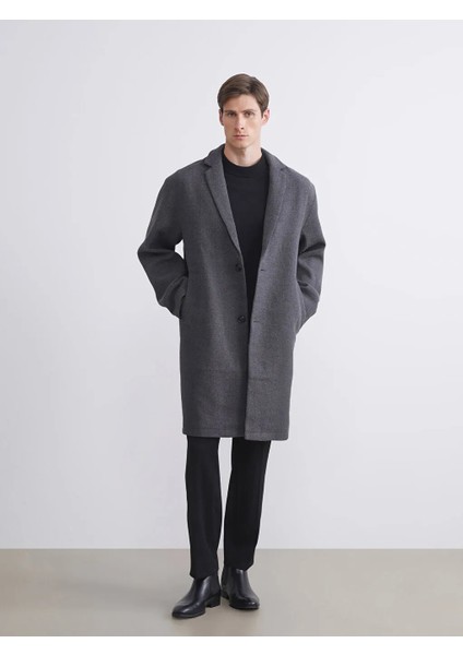 Lcw Vision Antrasit Standart Kalıp Erkek Kaşe Kaban fiyatları