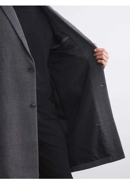 Lcw Vision Antrasit Standart Kalıp Erkek Kaşe Kaban modelleri