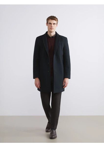 Southblue Yeşil Standart Kalıp Ceket Yaka Erkek Kaşe Kaban fiyatları