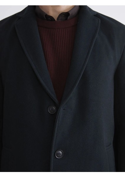 Southblue Yeşil Standart Kalıp Ceket Yaka Erkek Kaşe Kaban modelleri