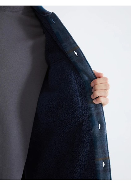 Xsıde Petrol Rahat Kalıp Uzun Kollu Ekose Erkek Gömlek Ceket fırsatları