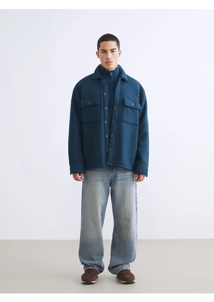 Xsıde Petrol Rahat Kalıp Uzun Kollu Erkek Gömlek Ceket fiyatları
