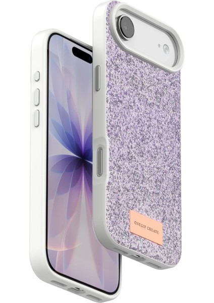 OMR02 Apple iPhone 17 Air Bright Simli Kapak - Lila