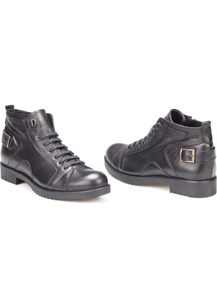 Erkek Hakiki Deri Kauçuk Tabanlı Anatomik Bilek Boy Klasik Bot fiyatları