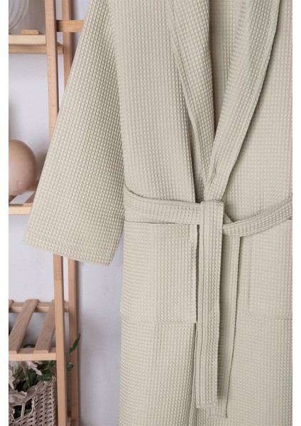 %100 Pamuk Unisex Waffle Pike Bornoz - Yüksek Su Emici & Yumuşak Şal Yaka Bornoz fiyatları