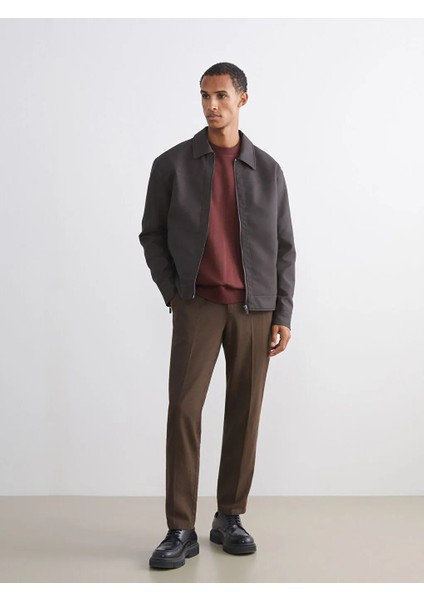 Lcw Vision Kahverengi Standart Kalıp Gömlek Yaka Erkek Deri Görünümlü Ceket fiyatları