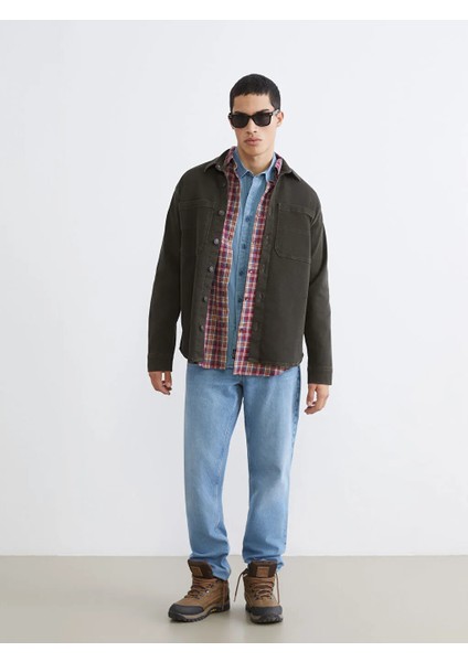 Lcw Jeans Haki Rahat Kalıp Erkek Jean Ceket fırsatları