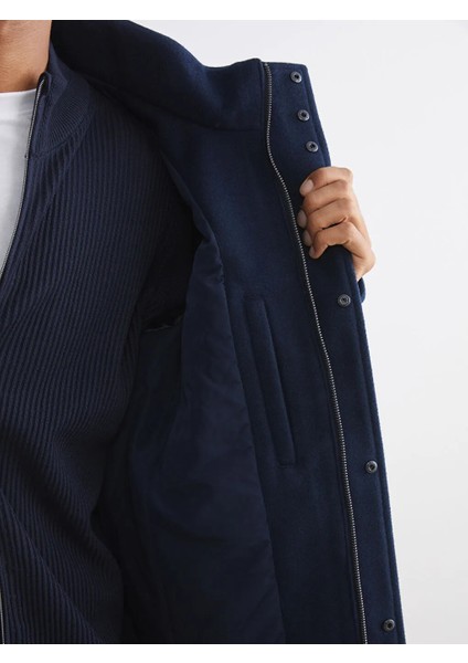 Lcw Vision Lacivert Rahat Kalıp Dik Yaka Erkek Kaşe Kaban fırsatları